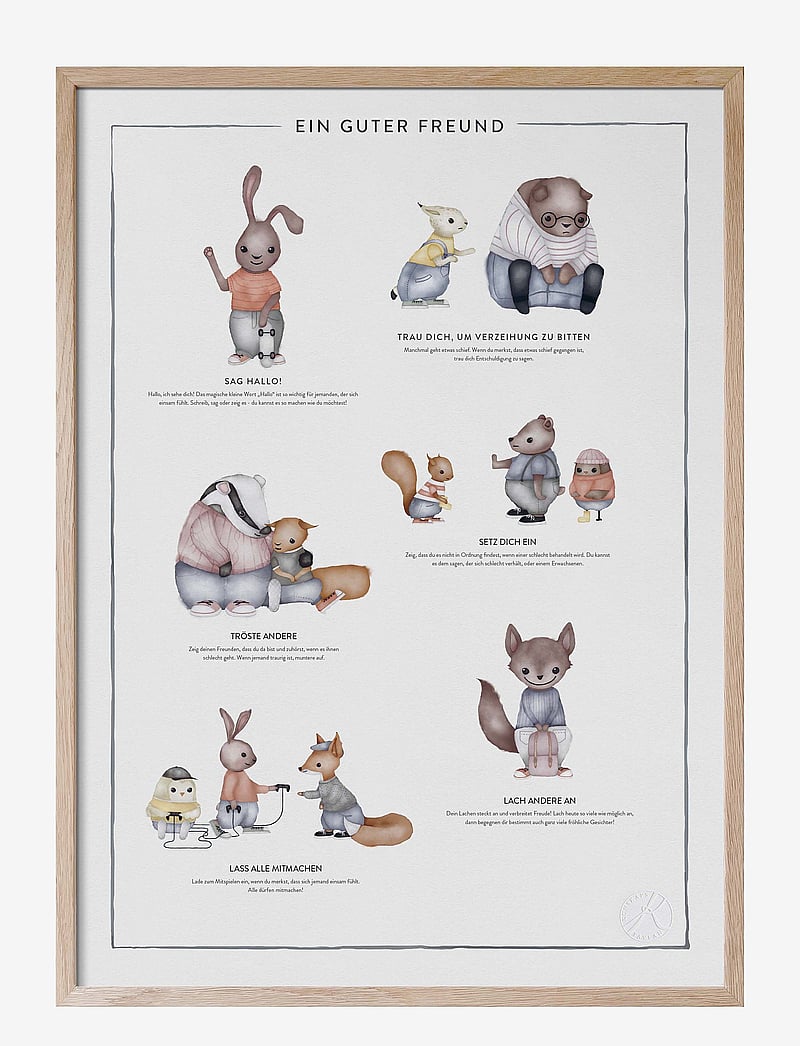 Kunskapstavlan® - Ein guter freund - En bra kompis på tyska - freundschaft - german - 0