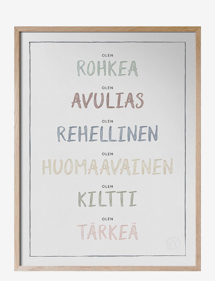 Kunskapstavlan® - Olen, Dusty Pastel - Jag är på finska - emotionen - finnish - 0