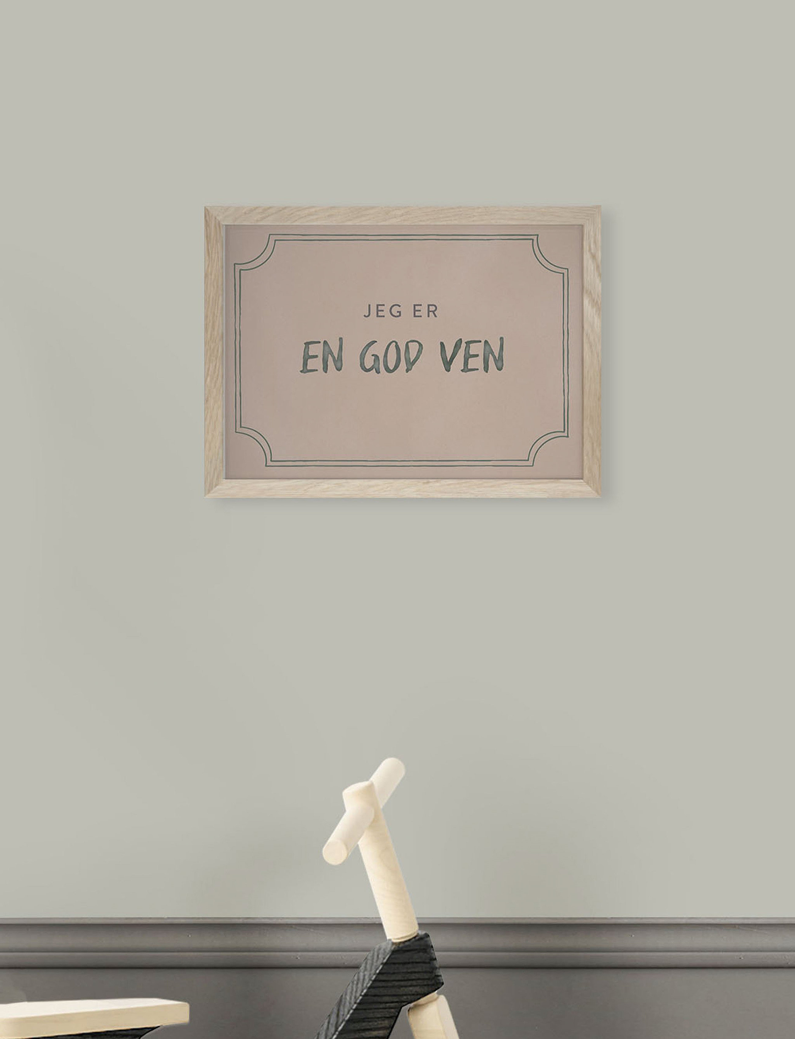 Kunskapstavlan Diplom For At Være En God Ven, Dusty Rose På Danska, DANISH, Posters & Frames, Mehrfarbig/gemustert - Posters, Kinder