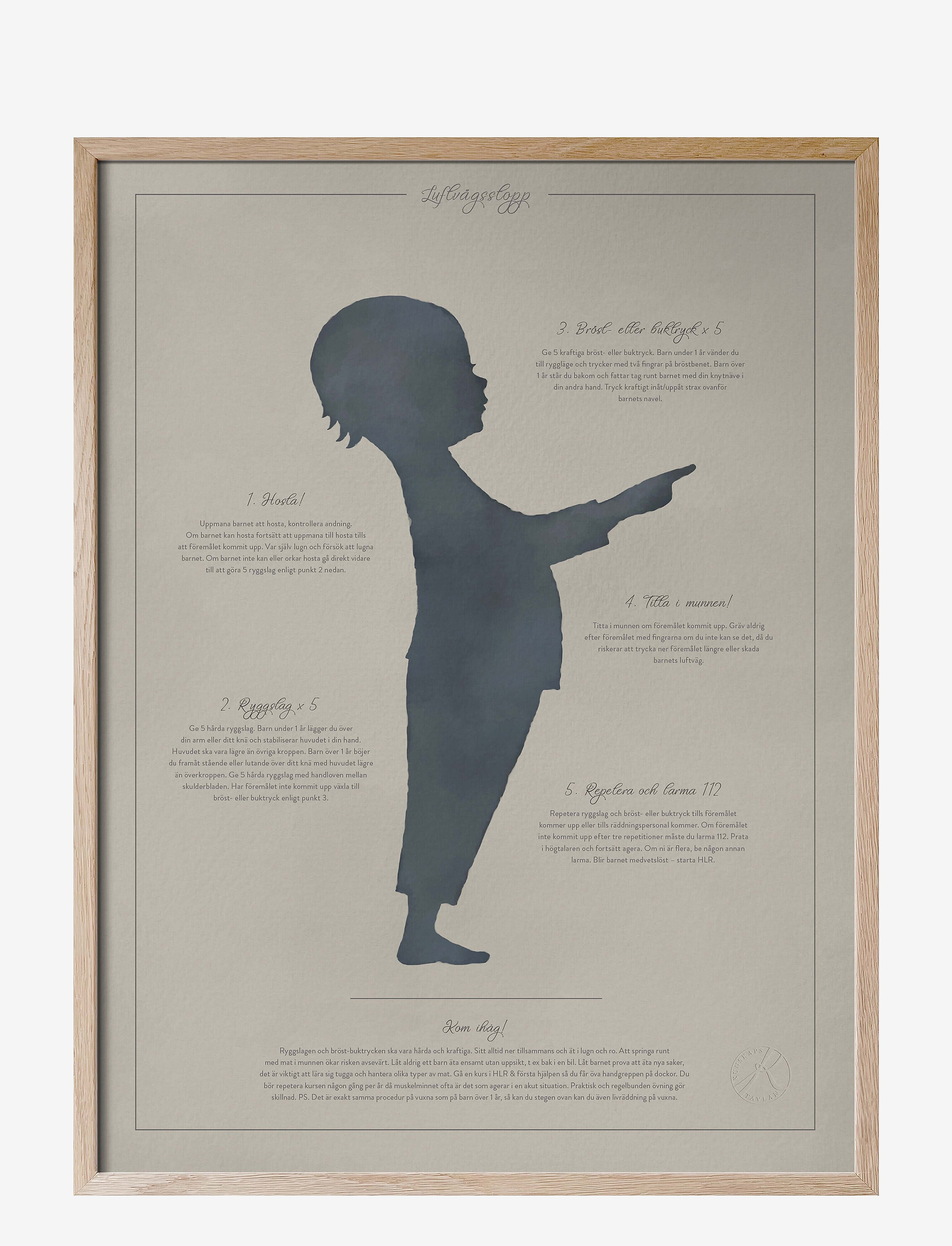 Adele & Philip - HLR & Luftvägsstopp 30x40 cm par - MULTICOLOR