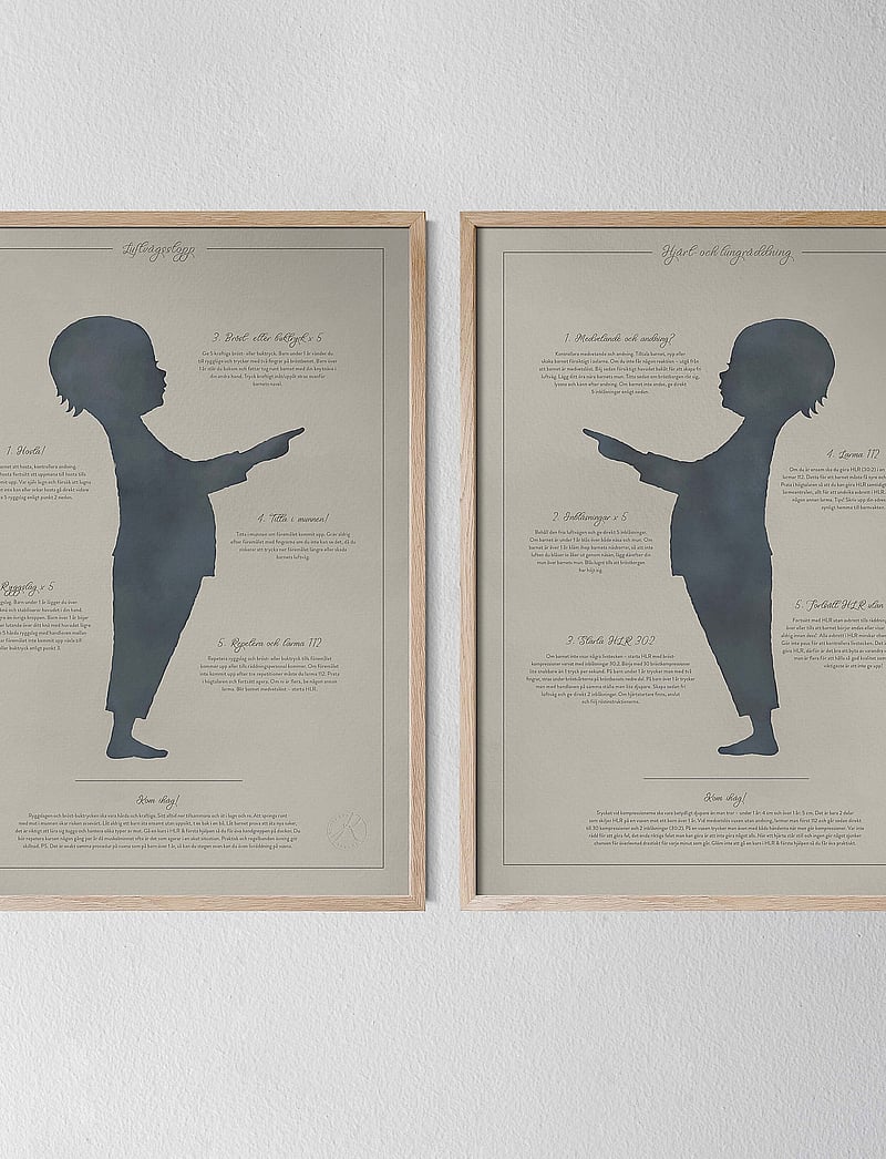 Kunskapstavlan® - Adele & Philip - HLR & Luftvägsstopp 30x40 cm par - die niedrigsten preise - multicolor - 4