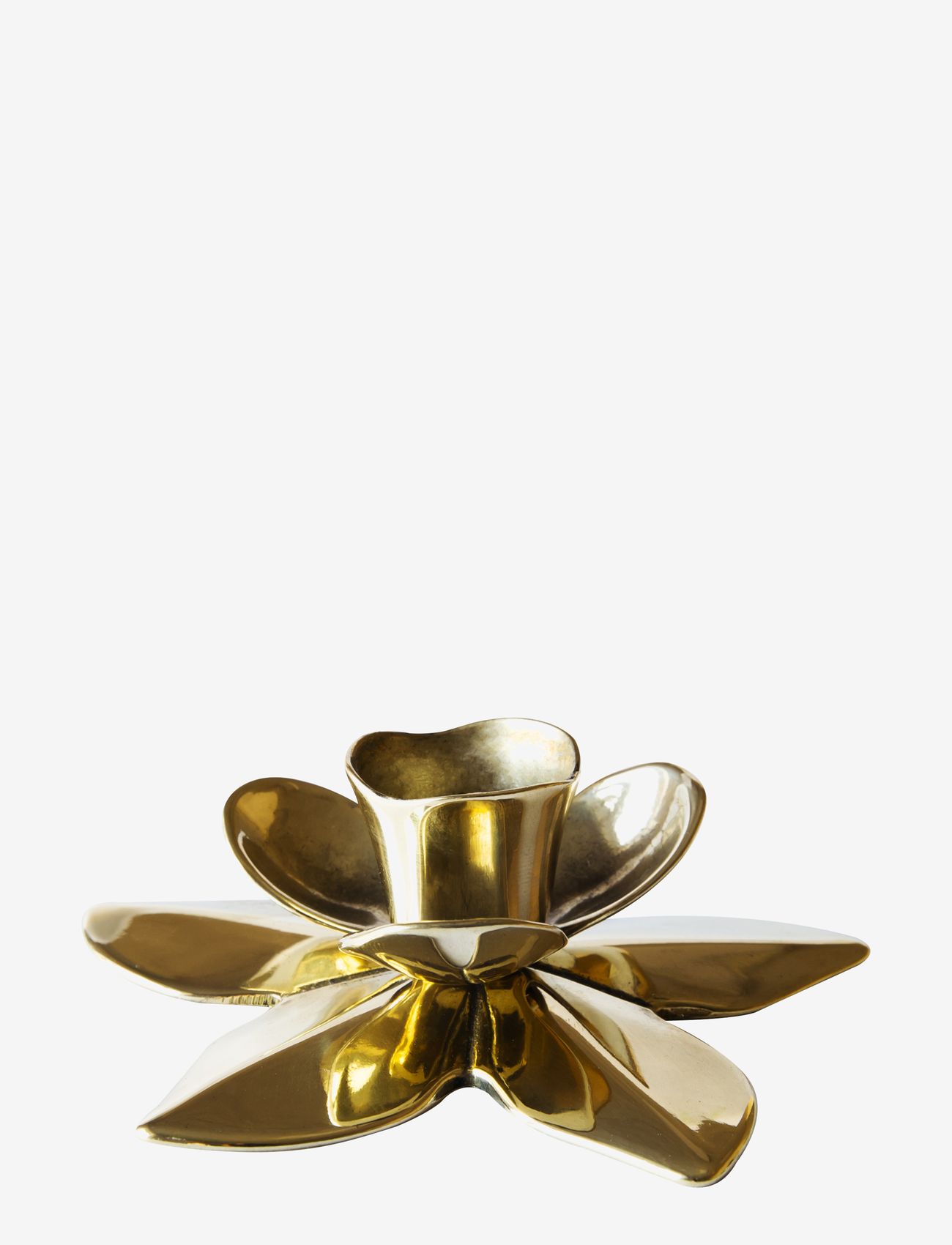 Kunstindustrien - Flower Art Deco Candlestick - alhaisimmat hinnat - brass - 0