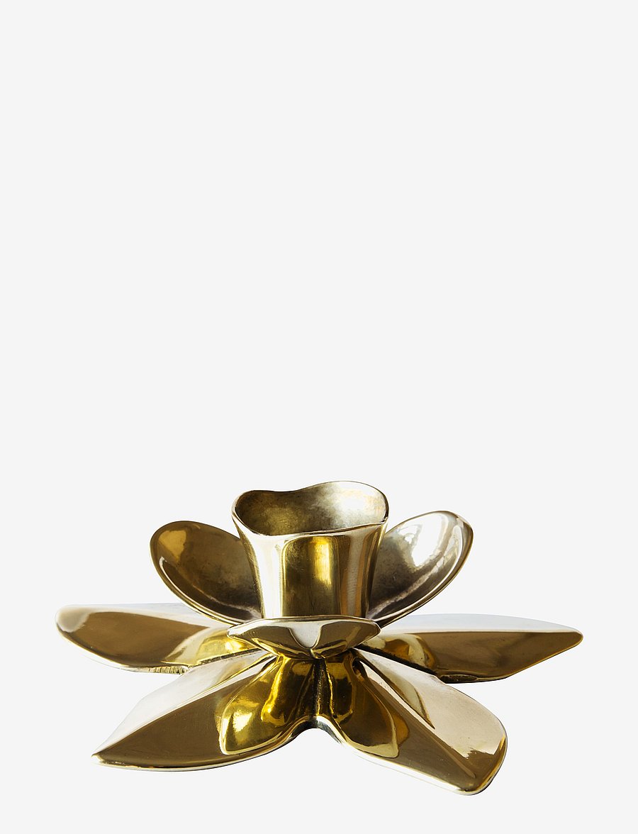 Kunstindustrien - Flower Art Deco Candlestick - osta hinna alusel - brass - 1
