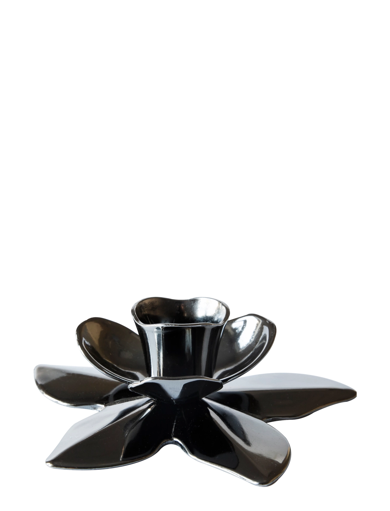 KUNSTINDUSTRIEN Flower Art Deco Candlestick Schwarz - 2.2 CM - Unisex