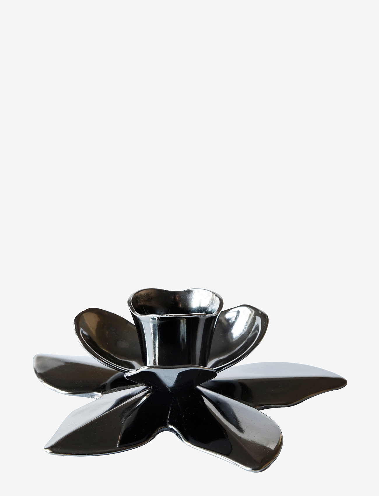 Kunstindustrien - Flower Art Deco Candlestick - køb efter pris - black nickel - 0