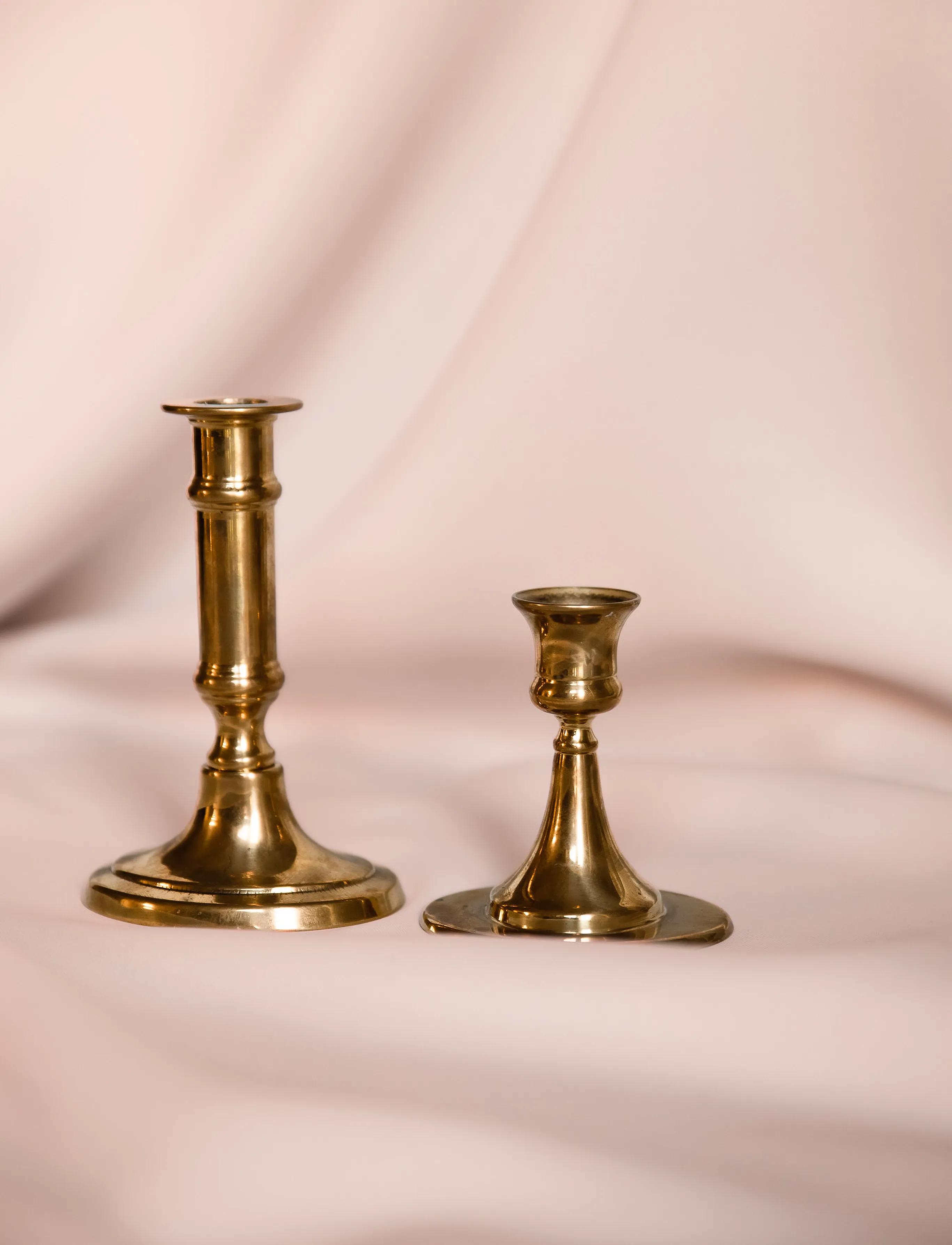 Kunstindustrien Italian Oval Candlestick, H10 cm, Gold, Lysestager & Lanterner > Lysestager, Unisex