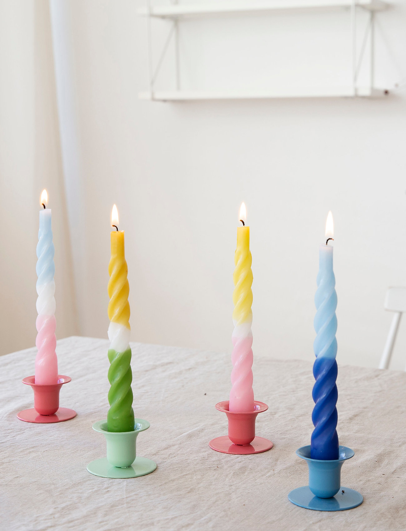 Kunstindustrien The Bell Candlestick 2 Pack, One Size, Candlesticks & Lanterns, Rosa - Candlesticks, Homeware