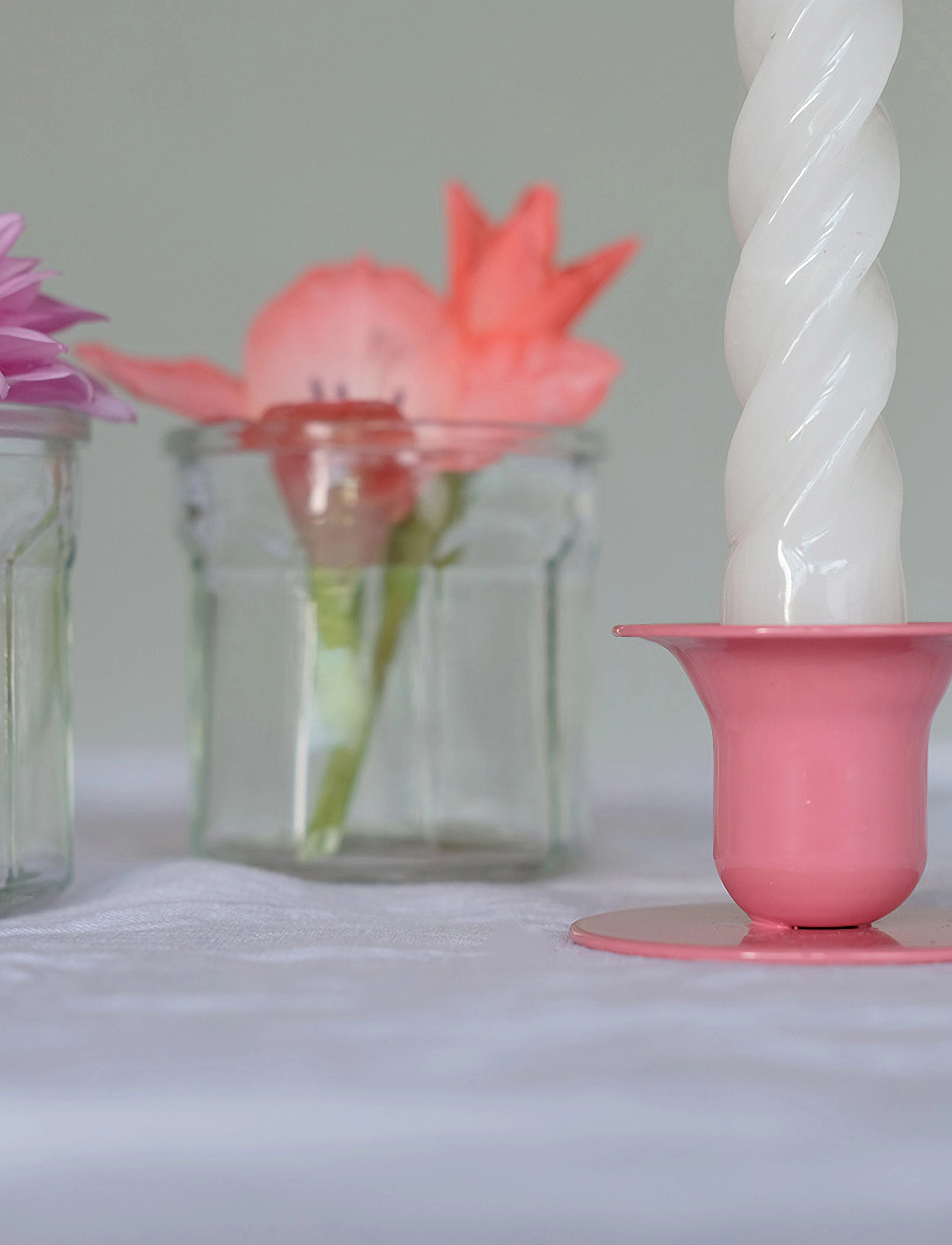 Kunstindustrien - The Bell Candlestick - 2 pack - die niedrigsten preise - antique pink - 3