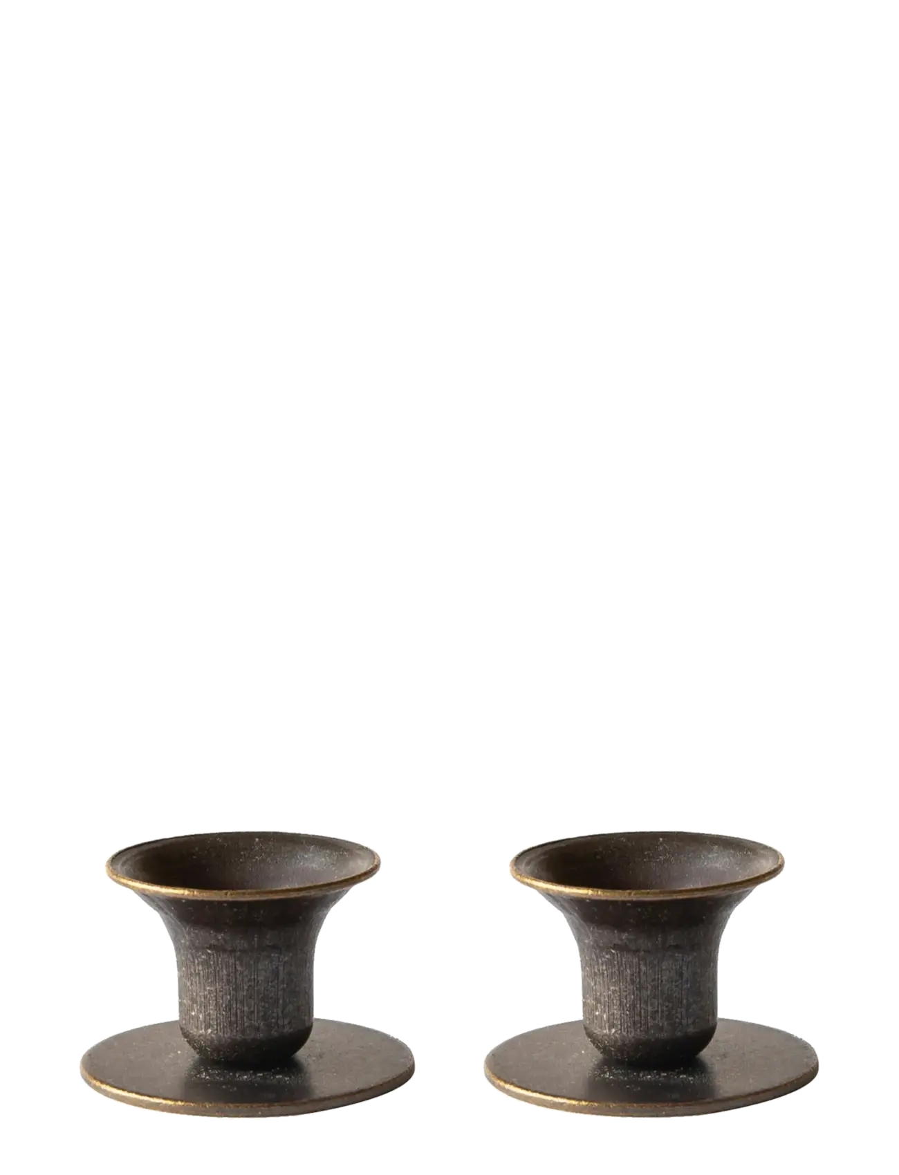 Kunstindustrien The Bell Candlestick - 2 pack, Burned - Dekoration - BURNED / gold