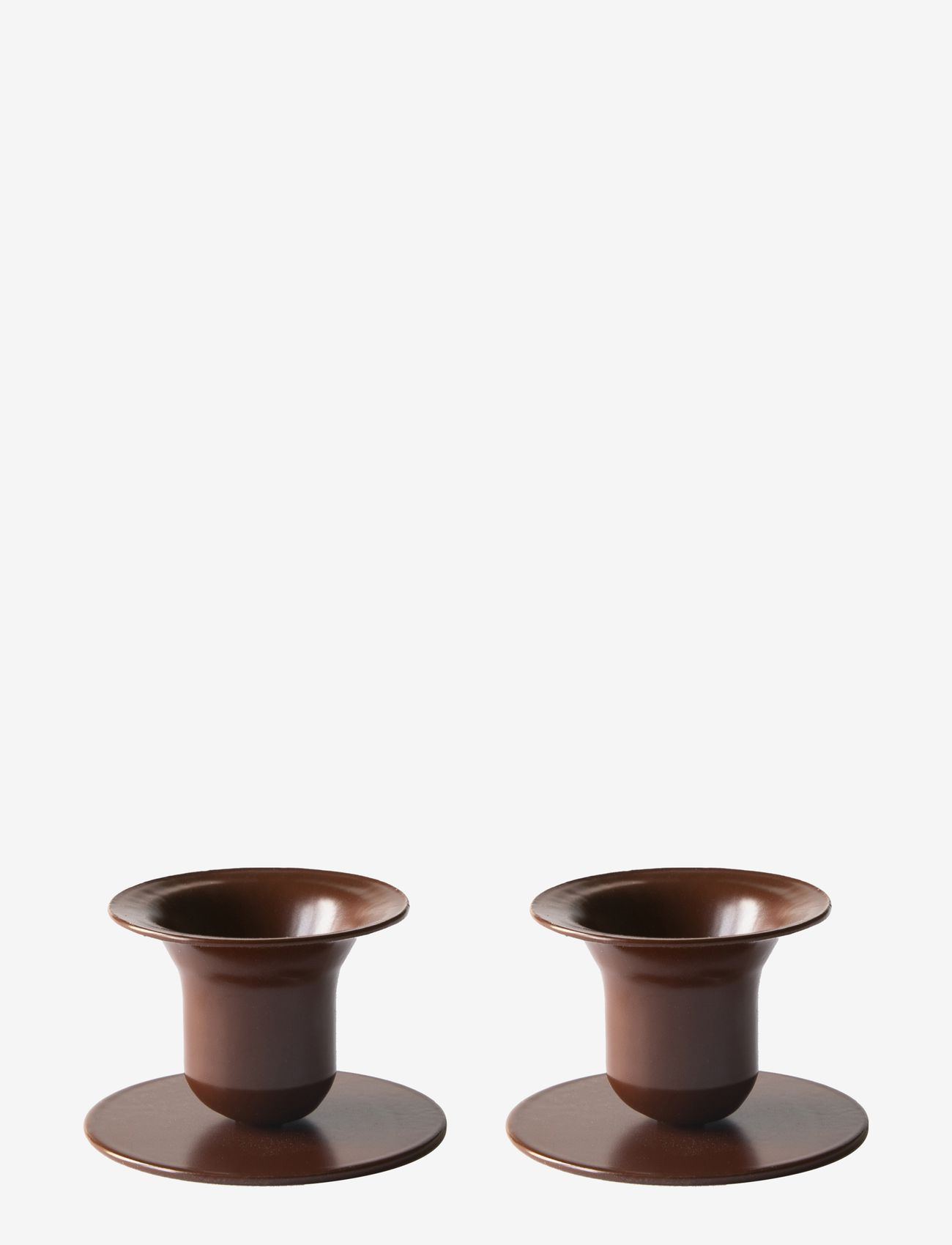 Kunstindustrien - The Bell Candlestick - 2 pack - laveste priser - dark brown - 0