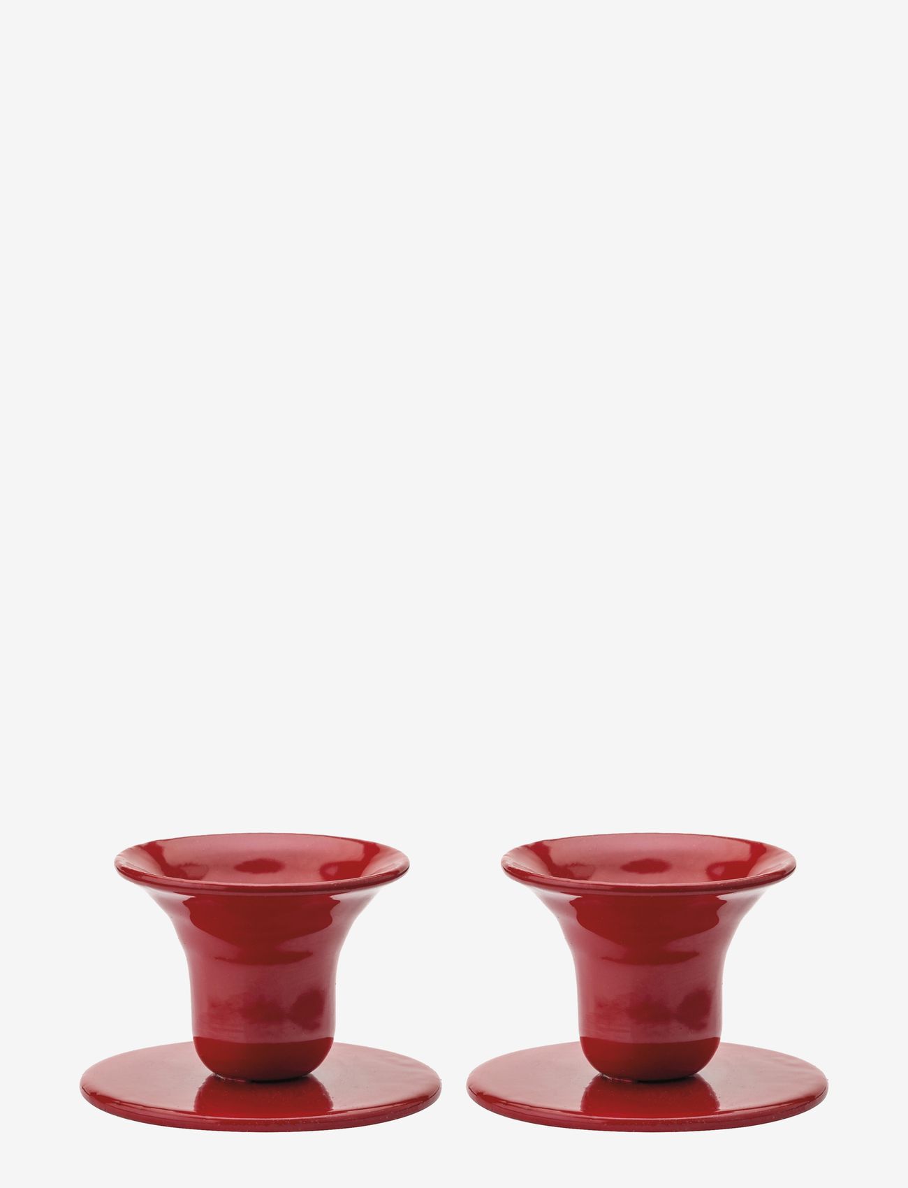 Kunstindustrien - The Bell Candlestick - 2 pack - laveste priser - red - 0