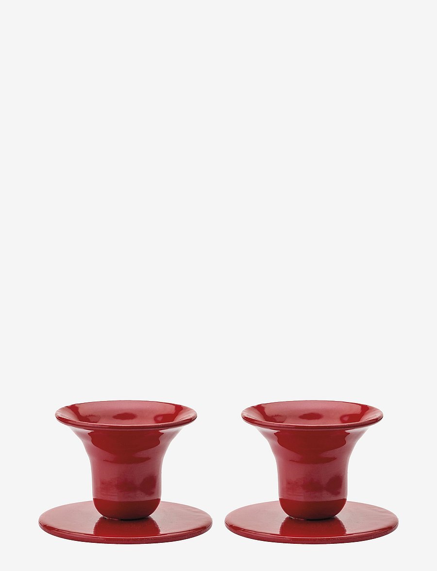 Kunstindustrien - The Bell Candlestick - 2 pack - küünlajalad - red - 1