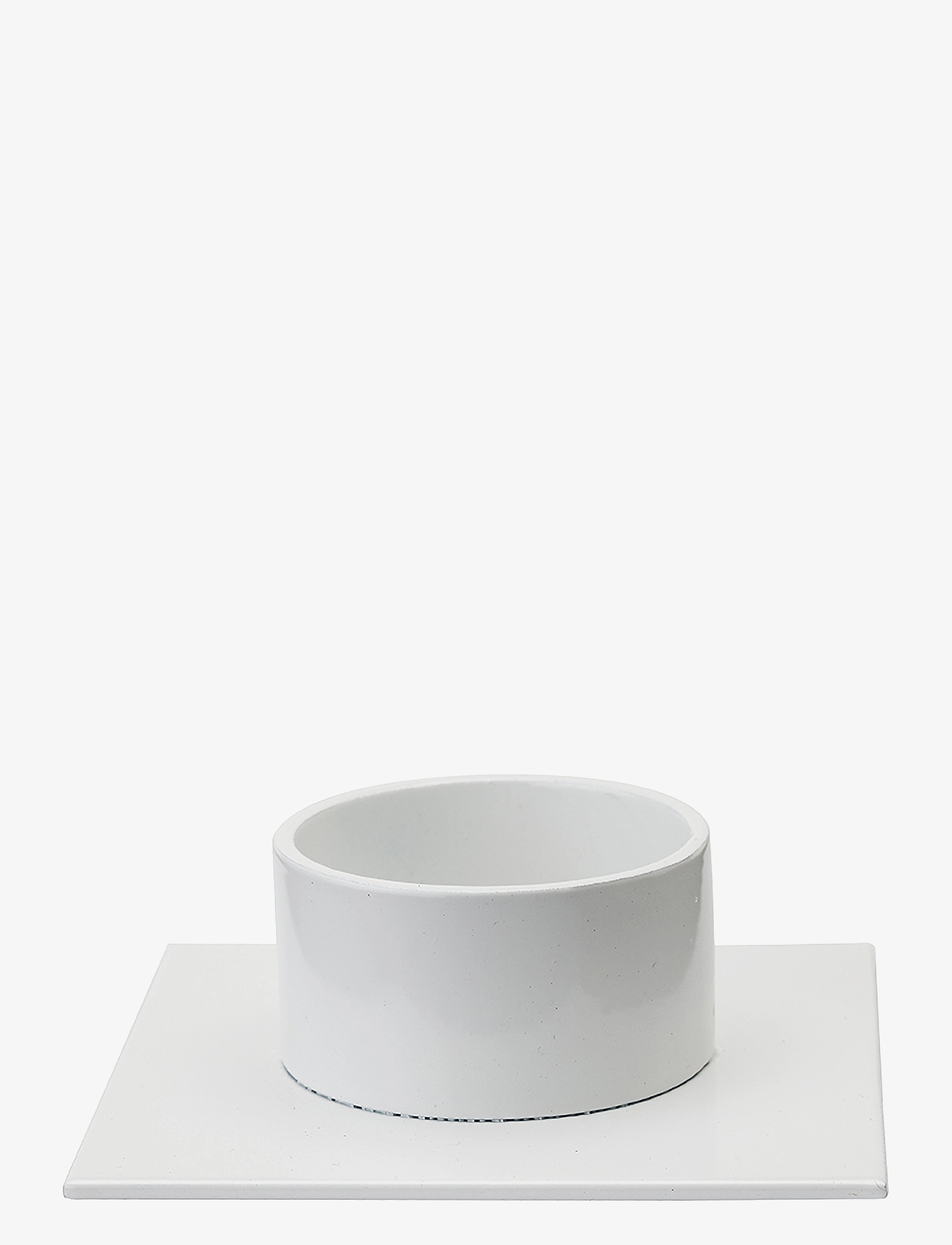 Kunstindustrien Candleholder -The Square, Fyrfadsstage, Hvid, Str: Ø 5 CM
