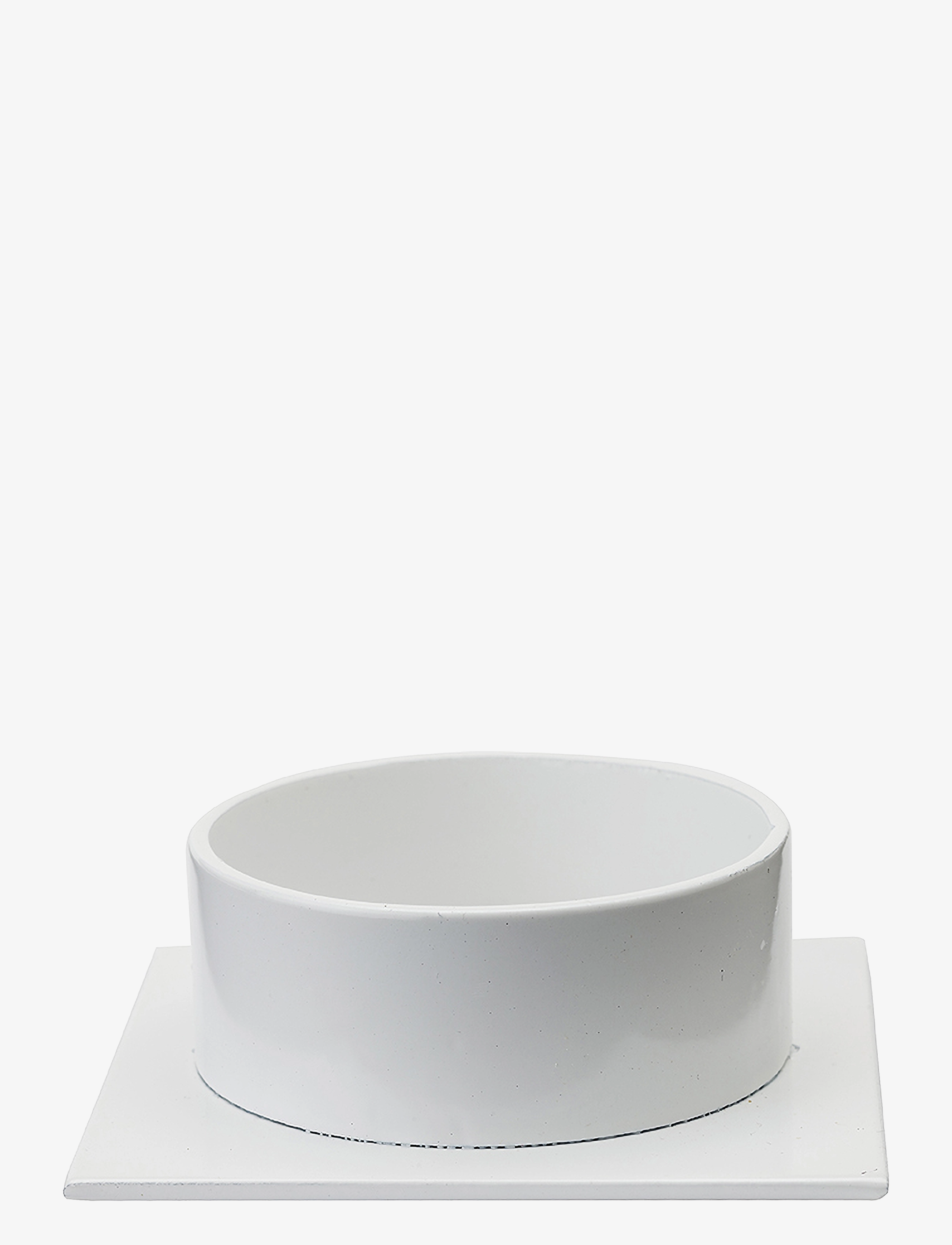 Kunstindustrien Candleholder -The Square, Fyrfadsstage, Hvid, Str: Ø 7 CM