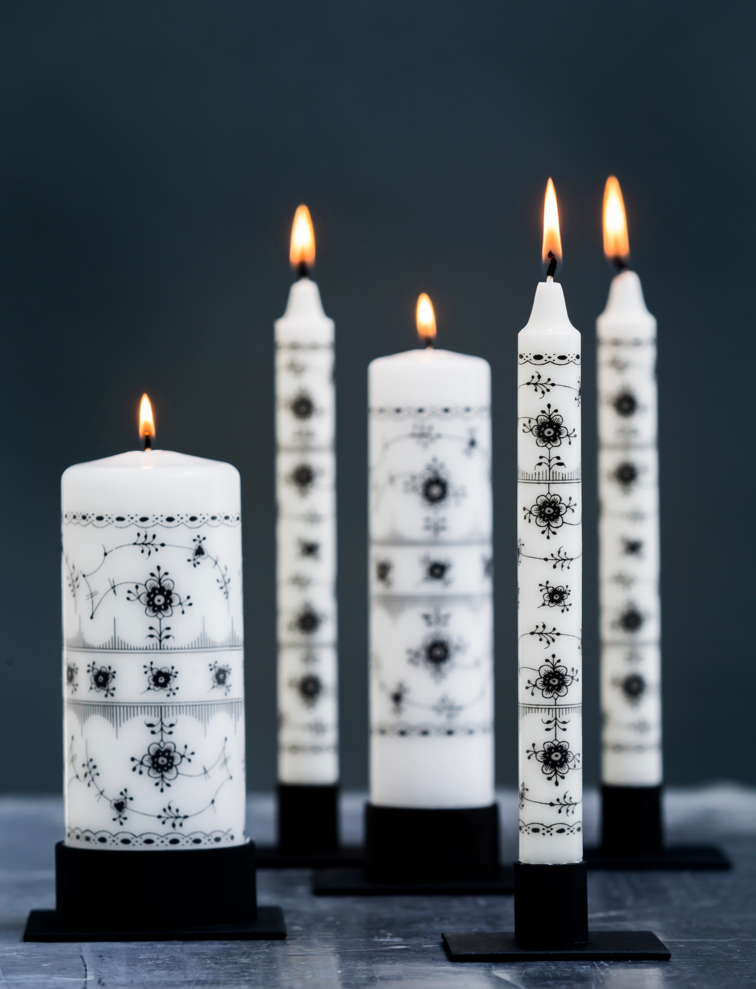 Kunstindustrien Candleholder -The Square, Ø 7 cm, Candlesticks & Lanterns, Schwarz - Tealight Holders, Homeware