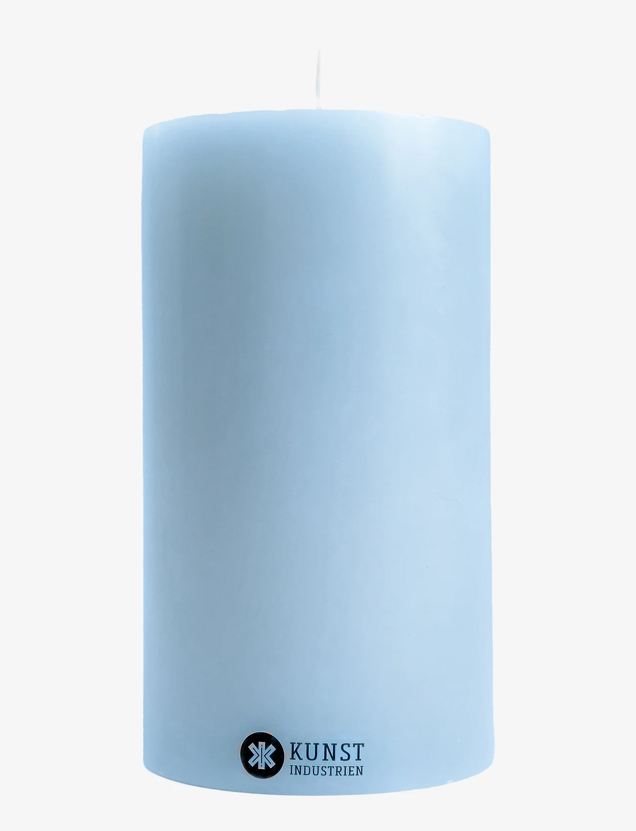 Kunstindustrien - Coloured Handcrafted pillar Candle, Aquamarine, 7 cm x 12 cm - laveste priser - aquamarine - 0