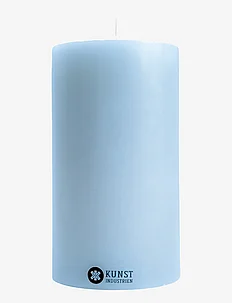Coloured Handcrafted pillar Candle, Aquamarine, 7 cm x 12 cm, Kunstindustrien