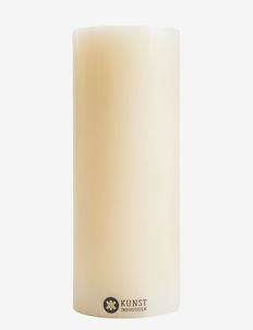 Coloured Handcrafted pillar Candle, Off-white, 7 cm x 18 cm, Kunstindustrien