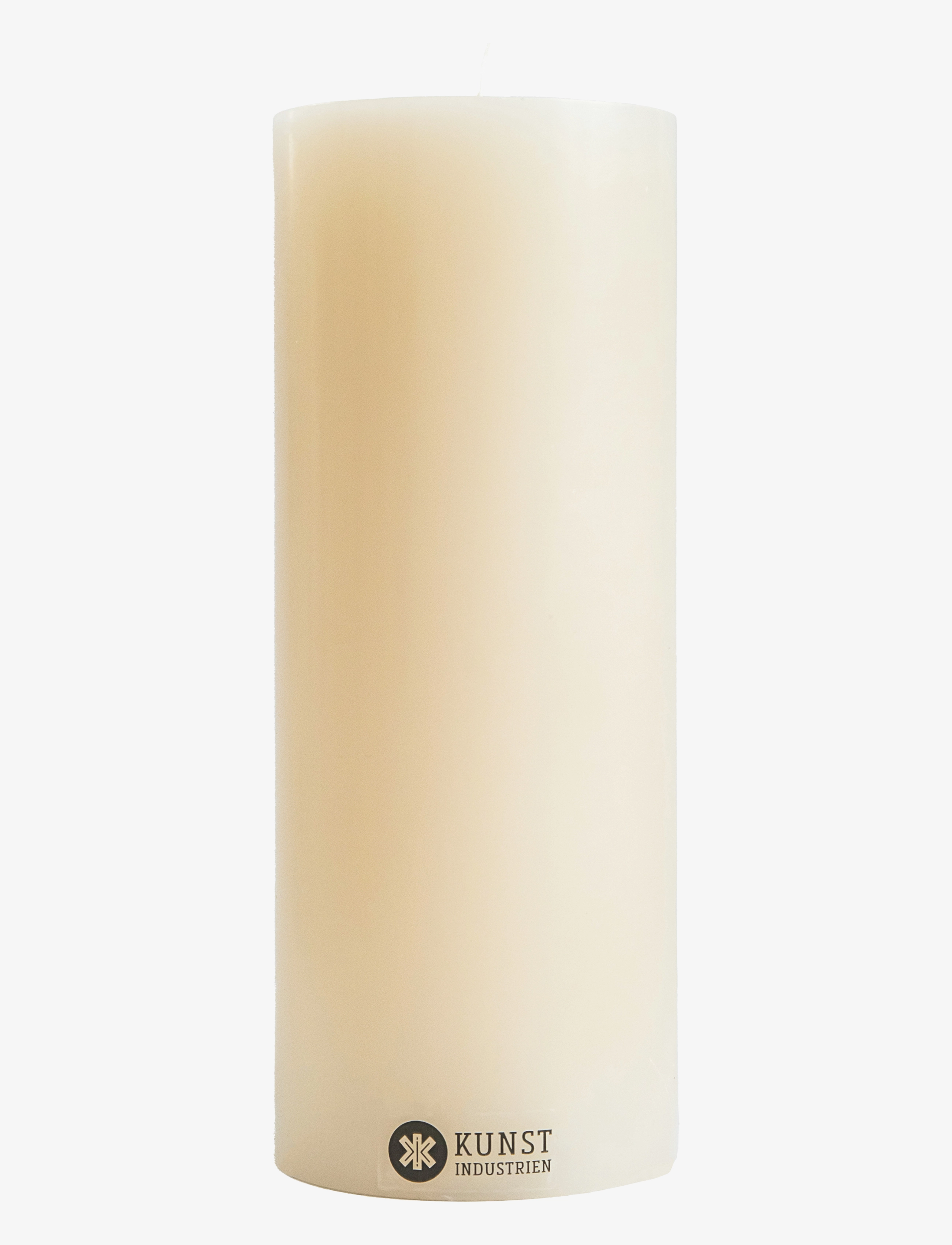 Kunstindustrien Coloured Handcrafted pillar Candle - Stearinlys - OFF-WHITE / white