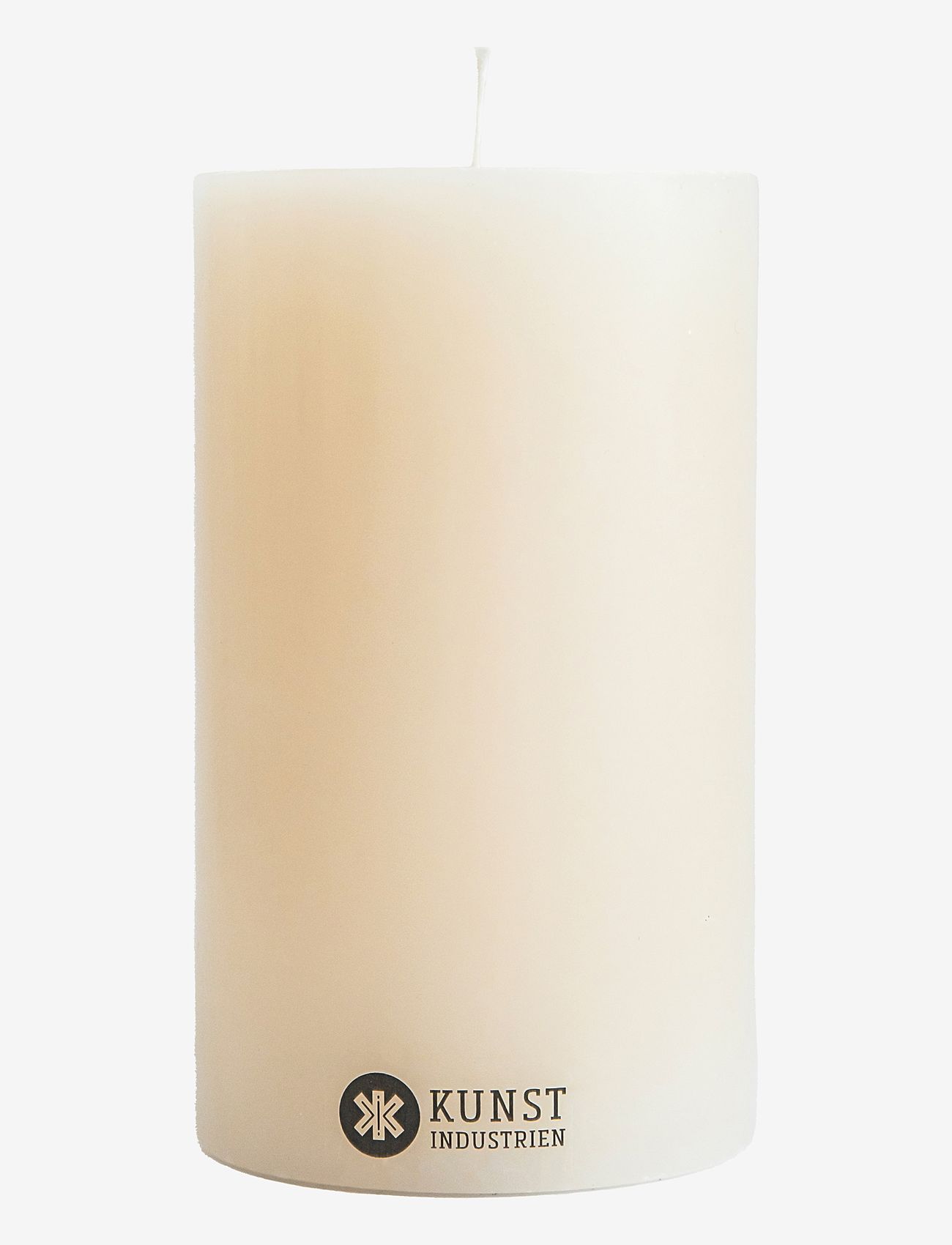 Kunstindustrien - Coloured Handcrafted pillar Candle, Off-white, 8,5 cm x 15 cm - zemākās cenas - off-white - 0