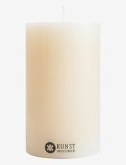 Coloured Handcrafted pillar Candle, Off-white, 8,5 cm x 15 cm - OFF-WHITE
