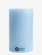 Coloured Handcrafted pillar Candle, Aquamarine, 8,5 cm x 15 cm - AQUAMARINE