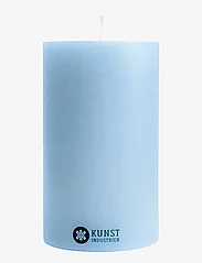 Kunstindustrien - Coloured Handcrafted pillar Candle, Aquamarine, 8,5 cm x 15 cm - zemākās cenas - aquamarine - 0