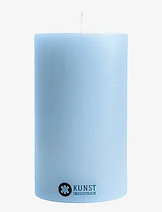 Coloured Handcrafted pillar Candle, Aquamarine, 8,5 cm x 15 cm, Kunstindustrien