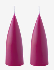 Hand Dipped Cone-Shaped Candles, 2 pack - CERISE