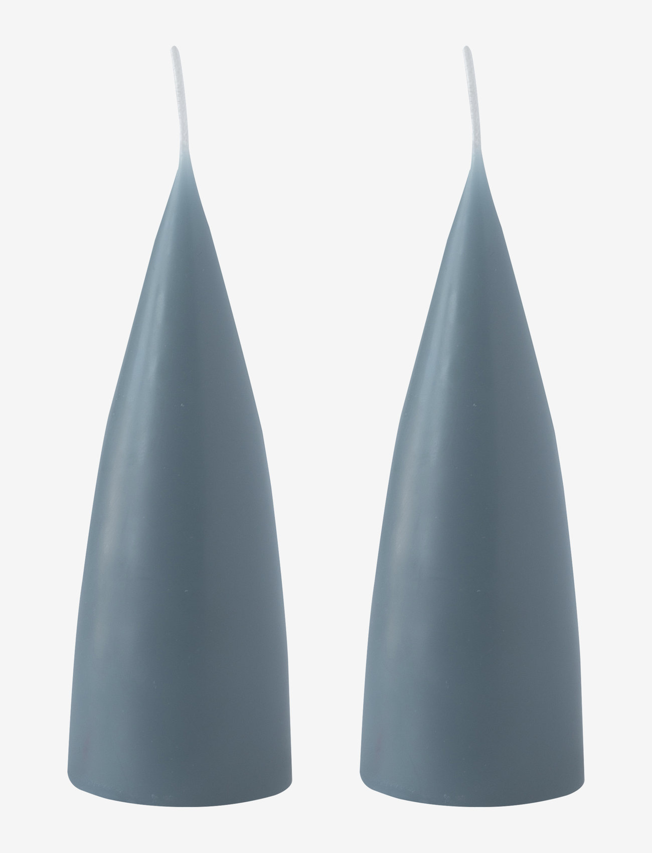 Kunstindustrien - Hand Dipped Cone-Shaped Candles, 2 pack - lowest prices - bluegrey - 0