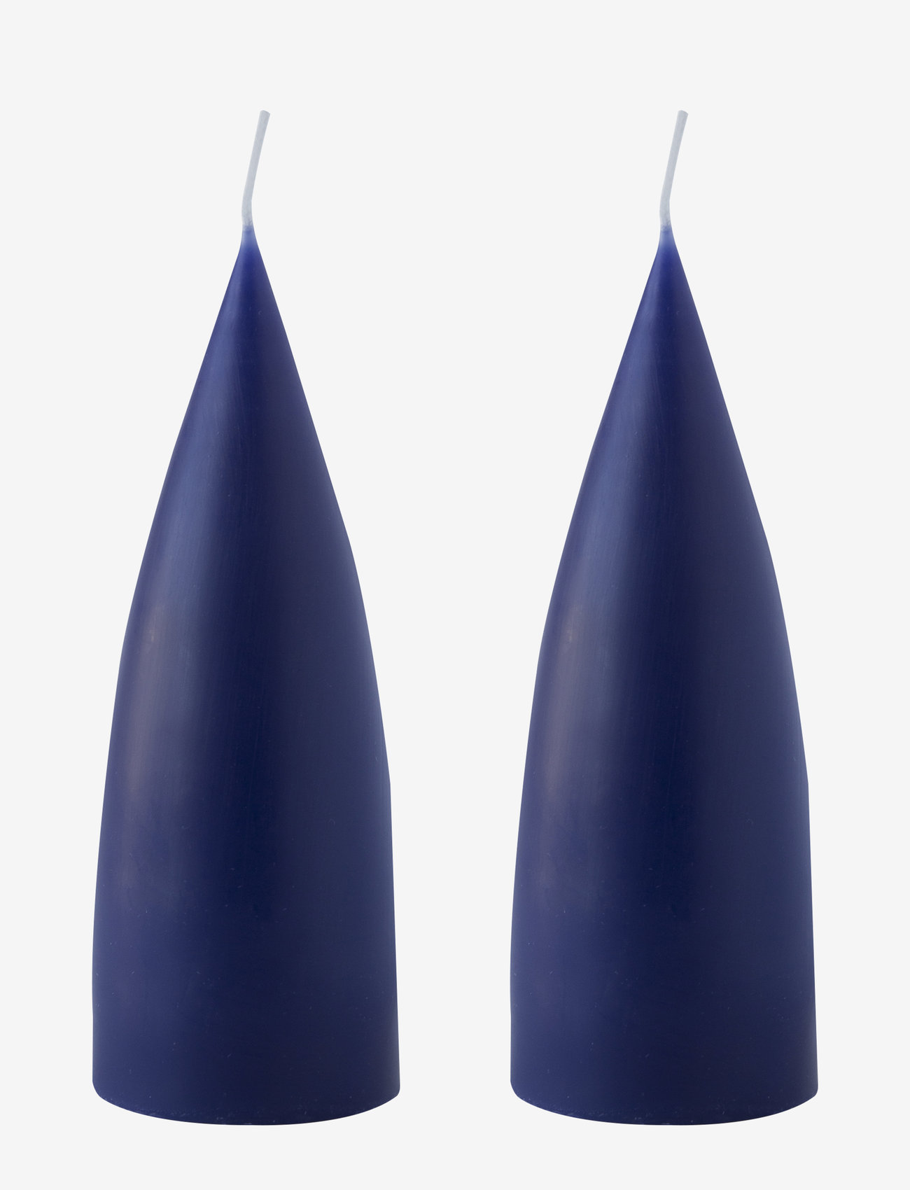 Kunstindustrien - Hand Dipped Cone-Shaped Candles, 2 pack - de laveste prisene - antique blue - 0