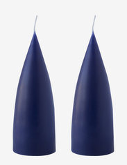 Kunstindustrien - Hand Dipped Cone-Shaped Candles, 2 pack - lowest prices - antique blue - 0