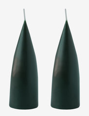 Kunstindustrien - Hand Dipped Cone-Shaped Candles, 2 pack - laveste priser - forrest green - 0