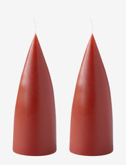 Hand Dipped Cone-Shaped Candles, 2 pack - RUST