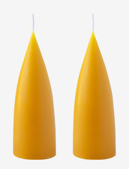 Hand Dipped Cone-Shaped Candles, 2 pack - YELLOW