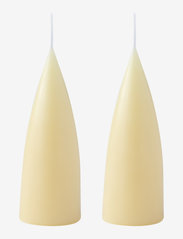 Kunstindustrien - Hand Dipped Cone-Shaped Candles, 2 pack - zemākās cenas - pastel yellow - 0