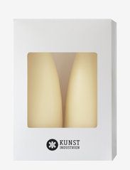Kunstindustrien - Hand Dipped Cone-Shaped Candles, 2 pack - alhaisimmat hinnat - pastel yellow - 1