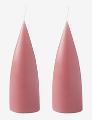 Hand Dipped Cone-Shaped Candles, 2 pack - DARK OLD ROSE