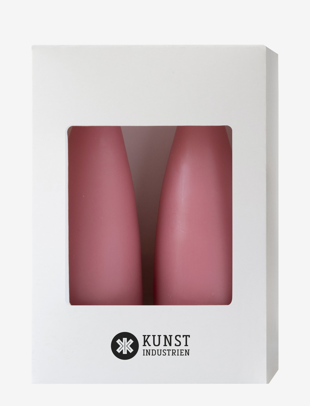 Kunstindustrien - Hand Dipped Cone-Shaped Candles, 2 pack - laveste priser - dark old rose - 1