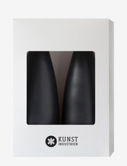 Kunstindustrien - Hand Dipped Cone-Shaped Candles, 2 pack - laveste priser - black - 1