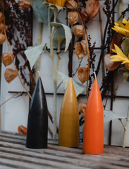 Kunstindustrien - Hand Dipped Cone-Shaped Candles, 2 pack - laveste priser - black - 2