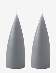 Hand Dipped Cone-Shaped Candles, 2 pack - GREY