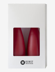 Kunstindustrien - Hand Dipped Cone-Shaped Candles, 2 pack - de laveste prisene - dark red - 1