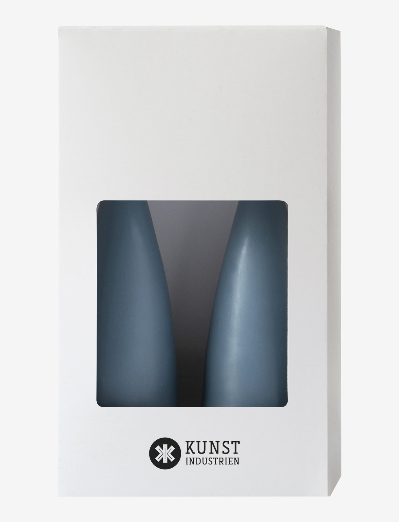 Kunstindustrien - Hand Dipped Cone-Shaped Candles, 2 pack - laveste priser - bluegrey - 1