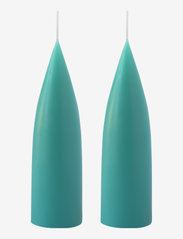 Hand Dipped Cone-Shaped Candles, 2 pack - TURQUOISE