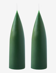 Hand Dipped Cone-Shaped Candles, 2 pack - BOTTLE GREEN