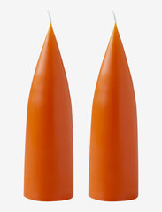 Hand Dipped Cone-Shaped Candles, 2 pack - ORANGE