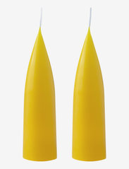 Hand Dipped Cone-Shaped Candles, 2 pack - LEMON YELLOW