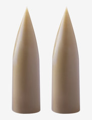 Hand Dipped Cone-Shaped Candles, 2 pack - NOUGAT