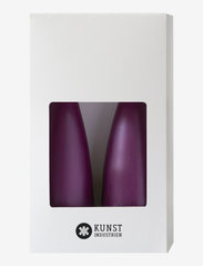 Kunstindustrien - Hand Dipped Cone-Shaped Candles, 2 pack - de laveste prisene - heather - 1